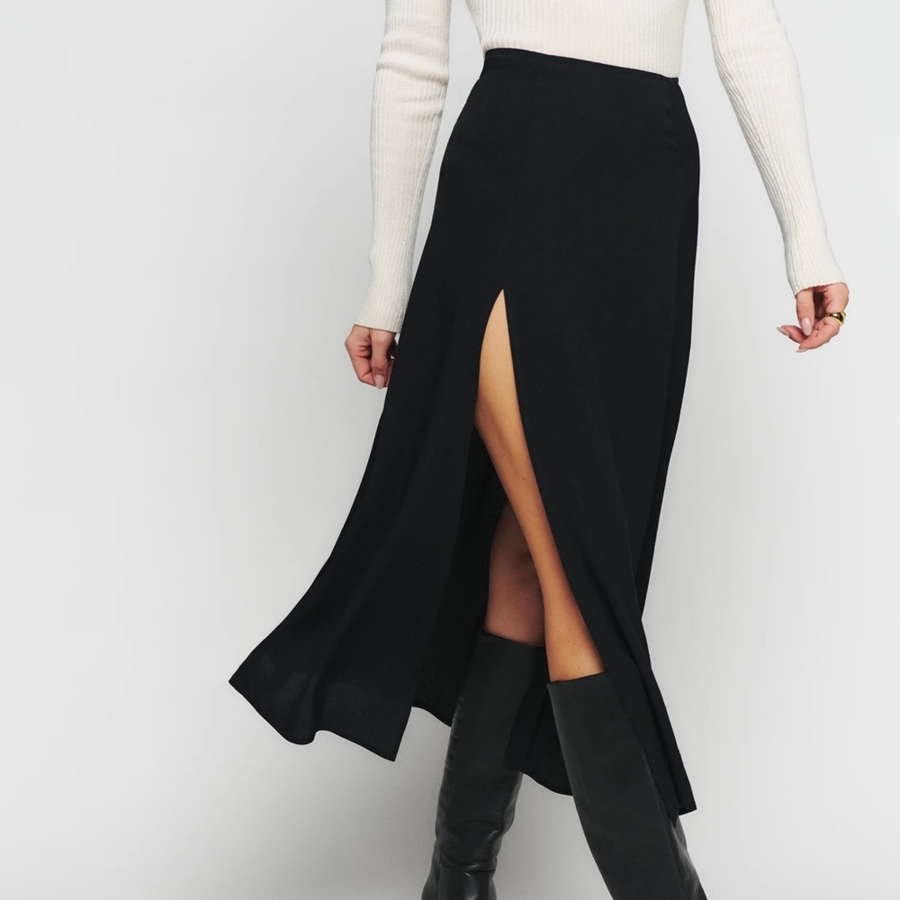 Reformation Black Maxi Skirt